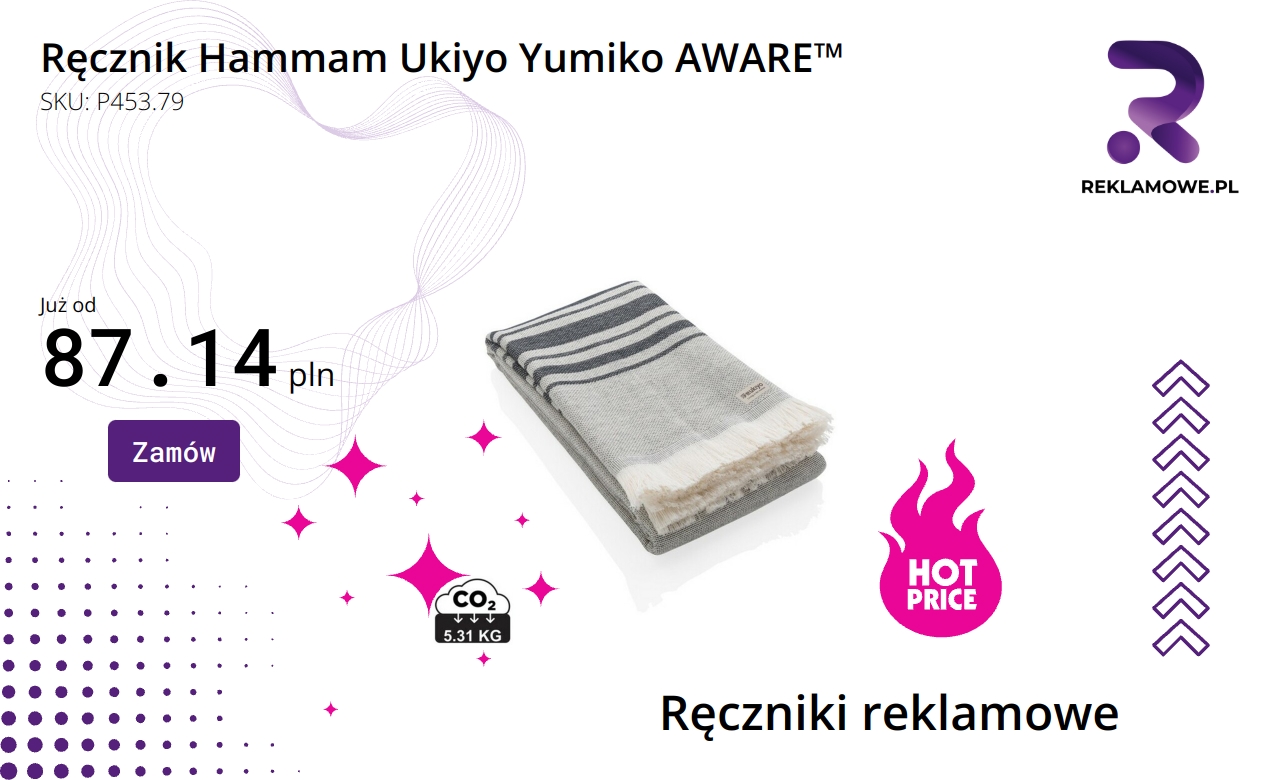 Ręcznik Hammam Ukiyo Yumiko AWARE w delikatnych kolorach