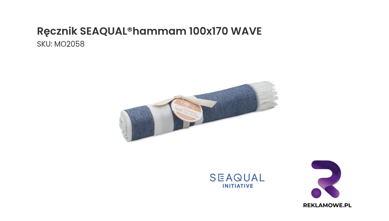 Ręcznik SEAQUAL hammam o wymiarach 100 na 170 WAVE