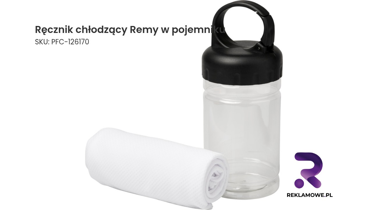 Ręcznik chłodzący Remy w praktycznym pojemniku