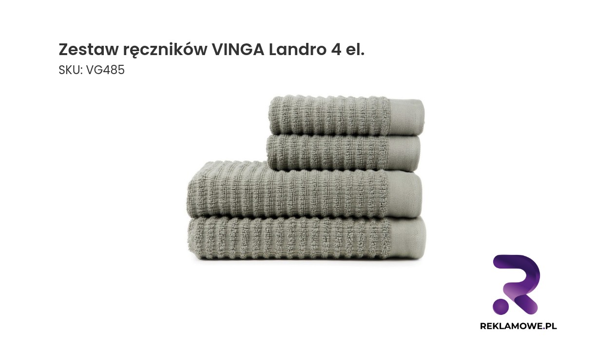 Zestaw czterech ręczników VINGA Landro w kolorze białym