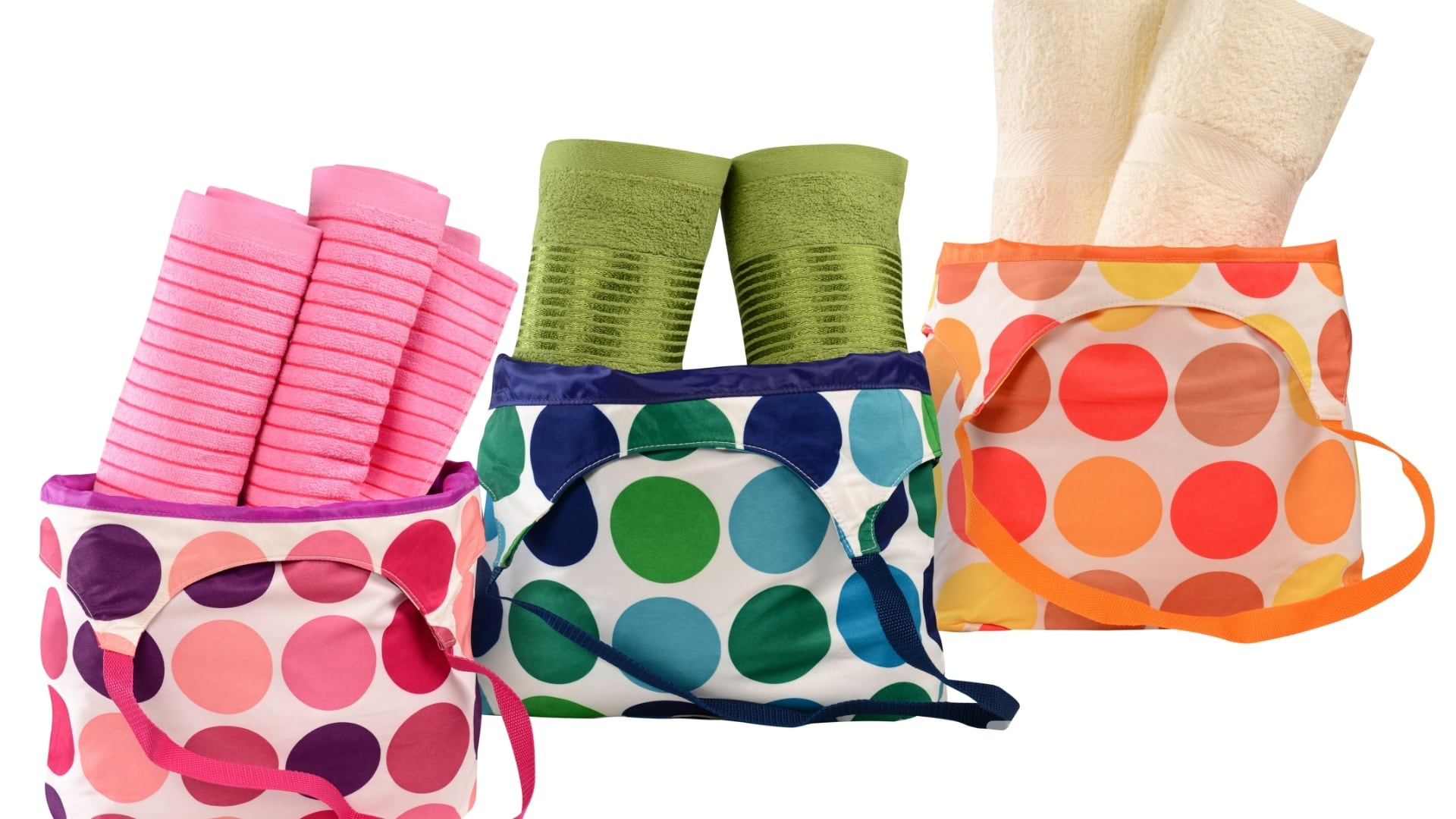 Ręczniki reklamowe na stosie