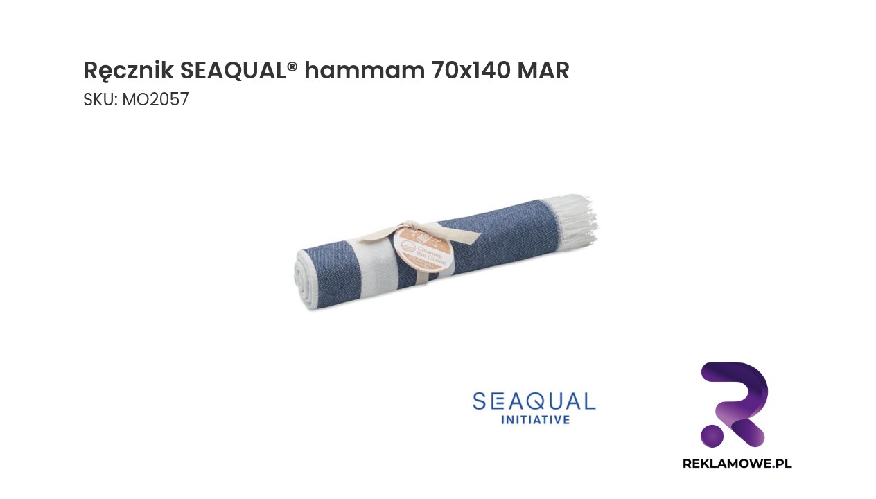 Ręcznik SEAQUAL hammam w rozmiarze 70 na 140 cm, model MAR