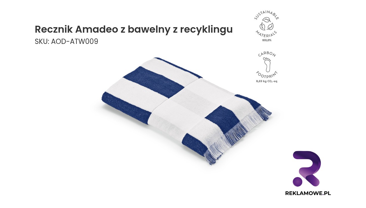 Recznik Amadeo z bawelny z recyklingu 450 gsm EU Ręcznik Amadeo z bawełny z recyklingu – ekologiczny i miękki ręcznik