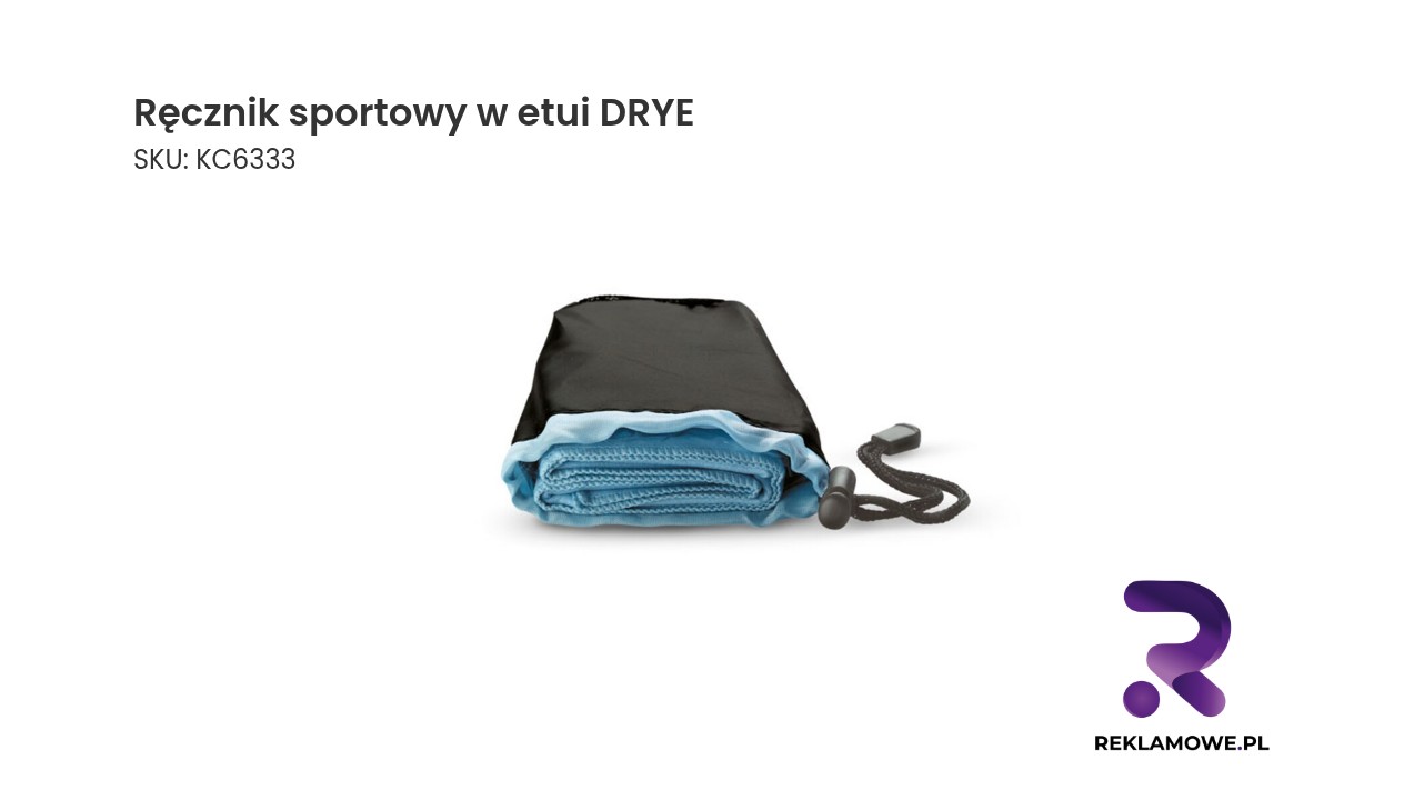 Ręcznik sportowy w etui DRYE Ręcznik sportowy w etui DRYE – lekki ręcznik do aktywności fizycznej i podróży