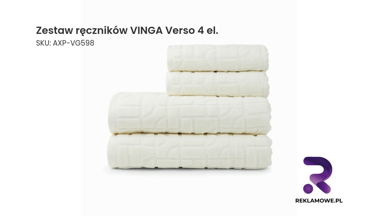Zestaw ręczników VINGA Verso, 4 el. Zestaw ręczników VINGA Verso 4 el. – komplet miękkich ręczników do łazienki